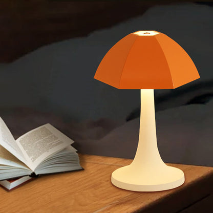 Zeitgenössische kreative Eisen-Pilz-PE-LED-USB-Tischlampe für das Schlafzimmer