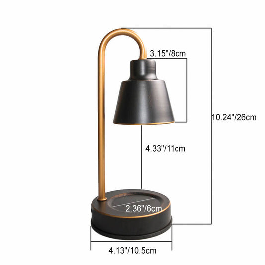 Europäischer Stil Kegel Kaltgewalzter Stahlbasis 1-Licht Schmelzendes Wachs Tischlampe