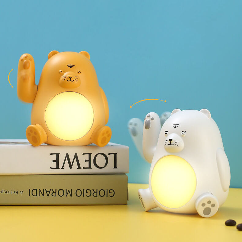 Modern Kreativ Tiger Silikon LED USB Aufladbare Pat Nachtlicht