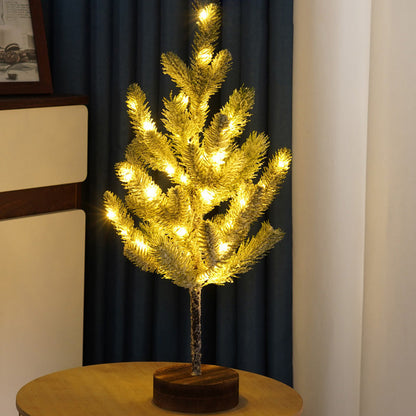 Moderne Art Deco Kiefernnadelbaum PVC LED Tischlampe für das Schlafzimmer