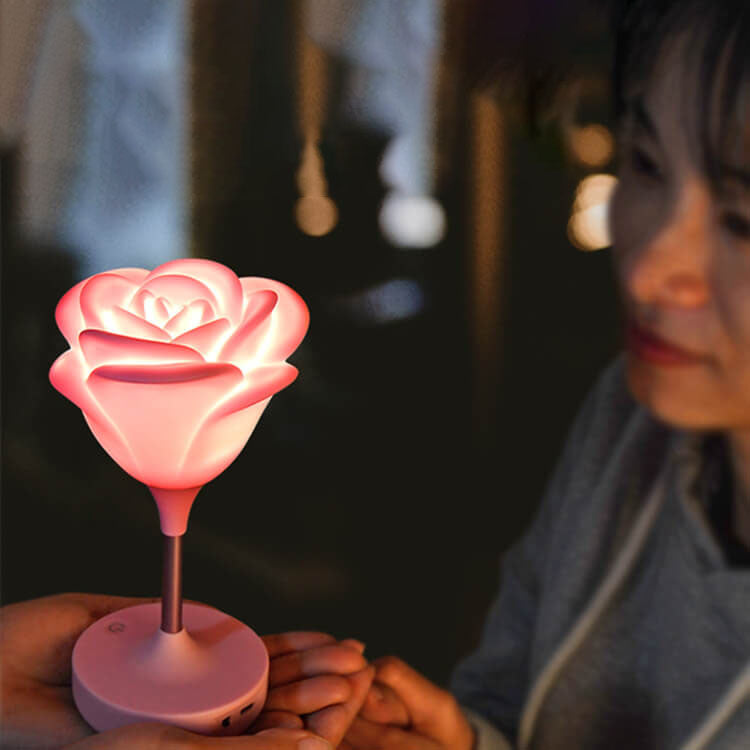 Kreative romantische rosa USB wiederaufladbare Touch-LED Nachtlicht Tischlampe