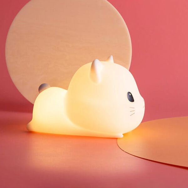 Kreative süße Katze Silikon USB Pat Timer LED Nachtlicht Tischlampe