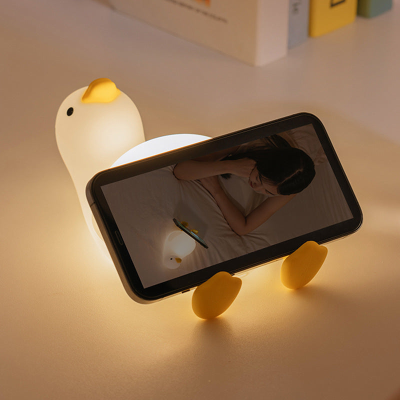 Kreative süße Ente Silikon USB LED Nachtlampe Tischlampe