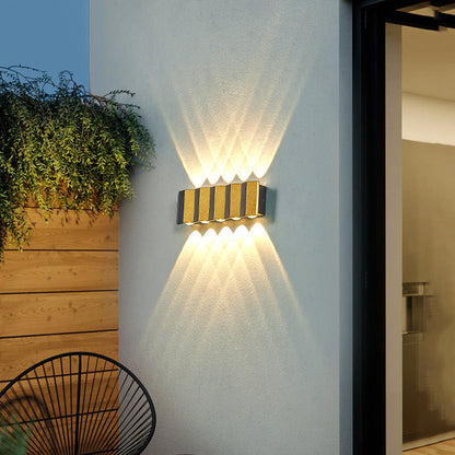 Moderne Licht Luxus Gold Aluminium Outdoor wasserdichte Patio LED Wandleuchte