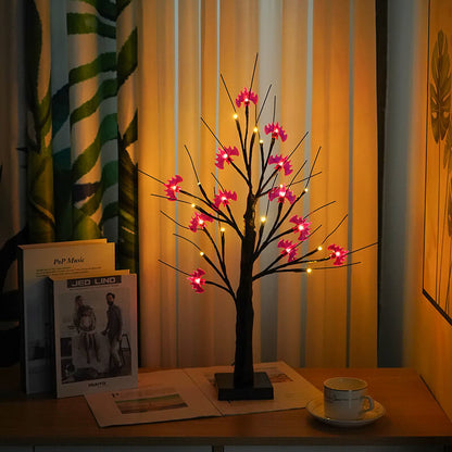 Halloween Baum Licht Kürbis Fledermäuse Simulation Baum Licht USB Batterie Dekoration Tischlampe