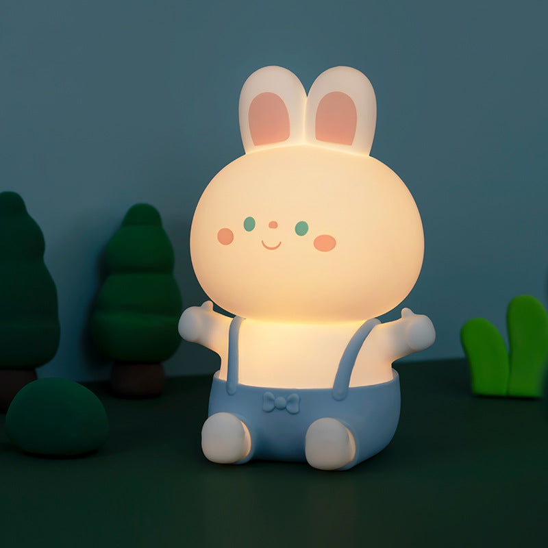 Kreative Cartoon-Hase Silikon USB wiederaufladbare Dimm-Timer LED Nachtlicht Tischlampe