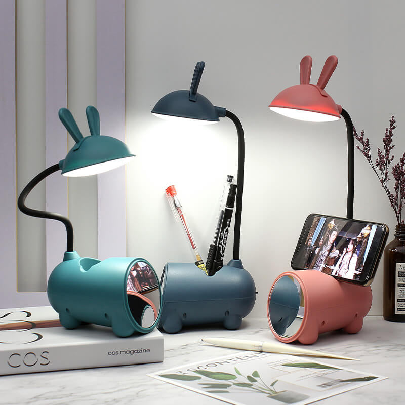 Cartoon Kreative Kaninchen LED Touch USB Stifthalter Schreibtischlampe