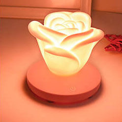 Moderne Silikon Rose LED Nachtlicht Tischlampe