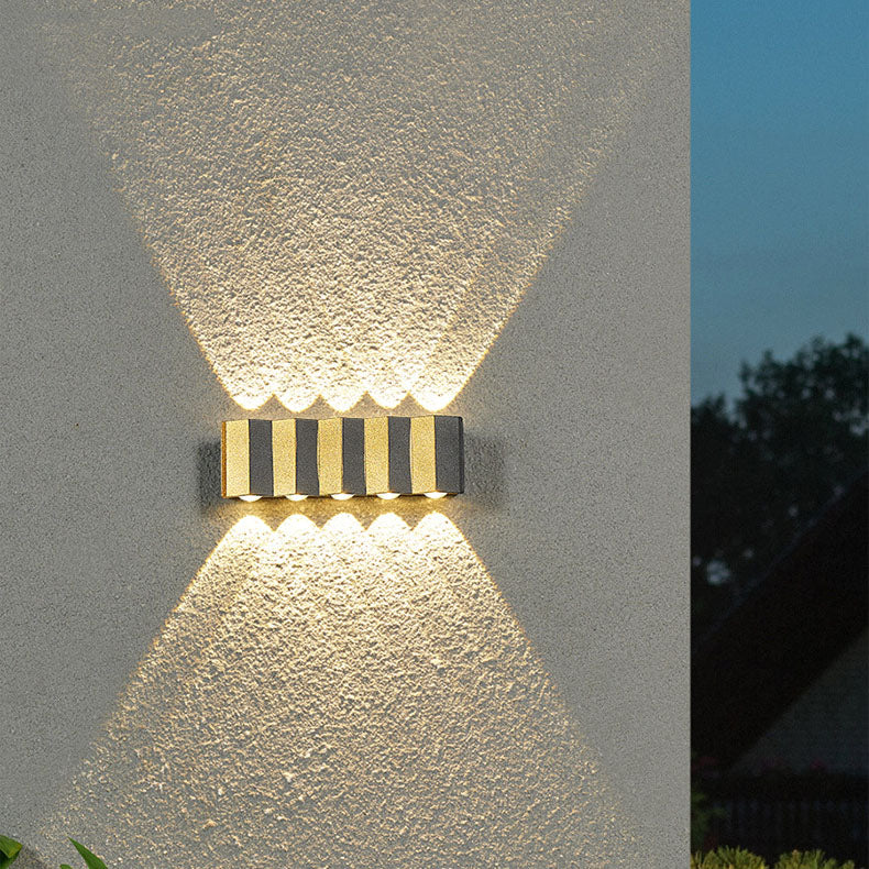 Moderne Licht Luxus Gold Aluminium Outdoor wasserdichte Patio LED Wandleuchte