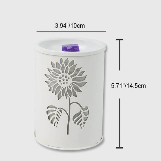 Moderne Minimalistische Zylindrische Blumen Plastik Aromatherapie Schmelzkerze 1-Licht Tischlampe