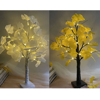 Weihnachts beleuchteter Ginkgo Baum Simulationsbaum Licht Batterie USB Dekoration Tischlampe