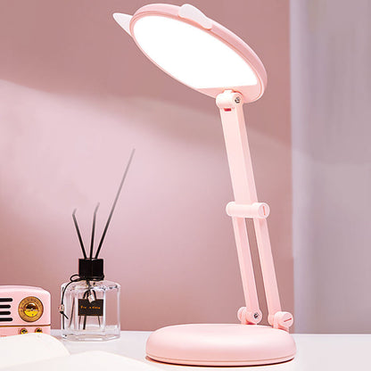 Kreative Katzenohr Pink Faltbare LED Augenpflege Schreibtischlampe