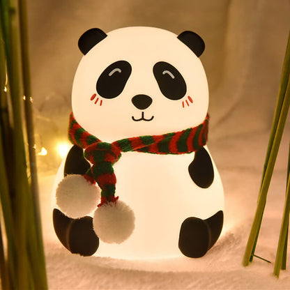 Kindlicher Cartoon Mini Panda Silikon LED Nachtlicht Tischlampe