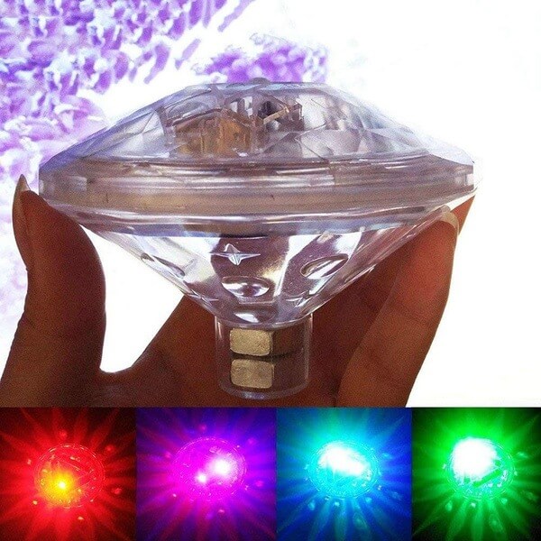 Diamantform wasserdicht RGB Farb LED Tauchlicht Nachtlicht