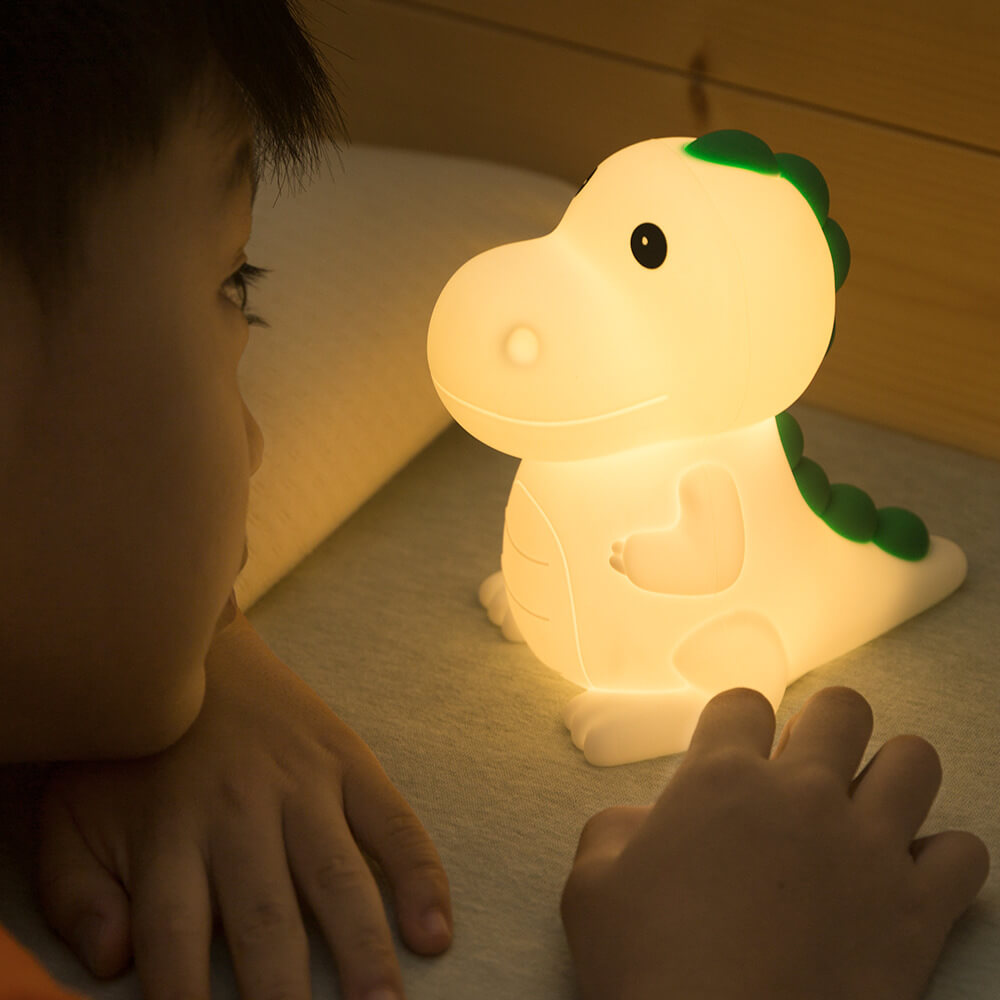 Cartoon Dinosaur Silikon Pat LED Nachtlicht Tischlampe