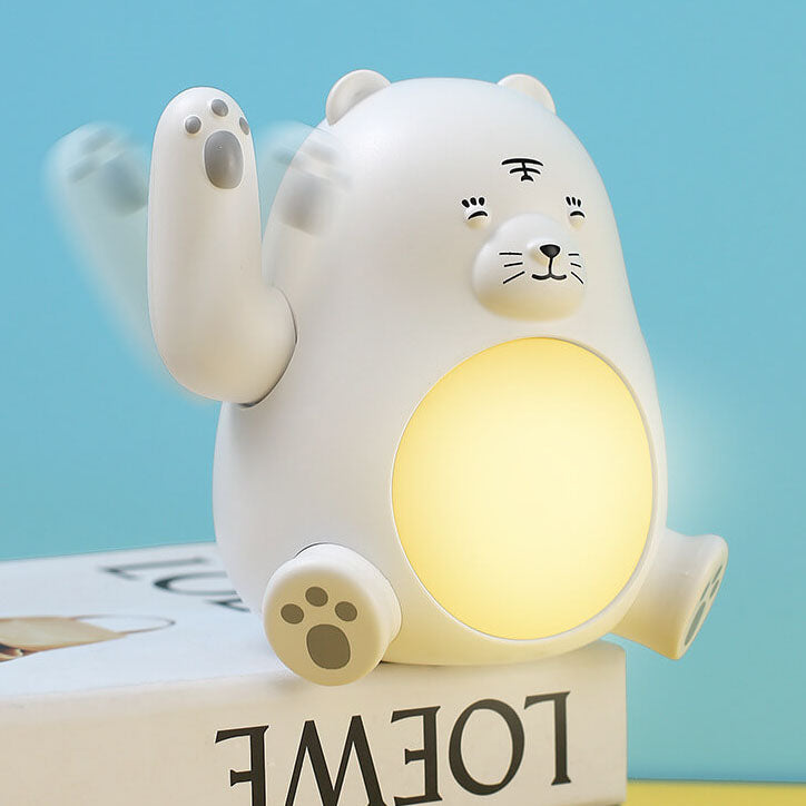 Modern Kreativ Tiger Silikon LED USB Aufladbare Pat Nachtlicht