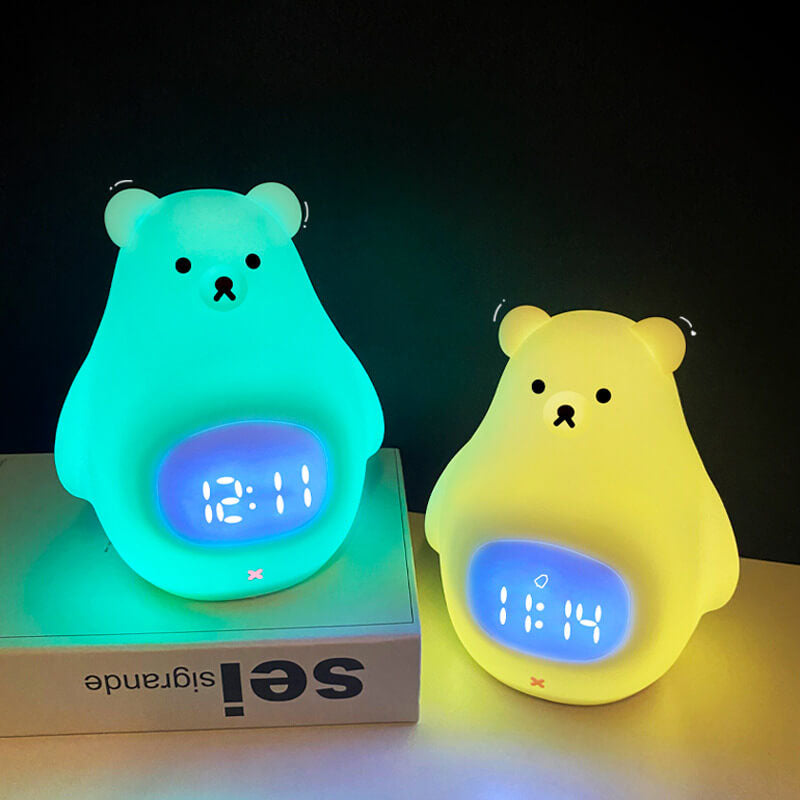 Polar Bear Silikon-Wecker LED Nachtlicht