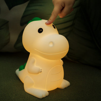 Cartoon Dinosaur Silikon Pat LED Nachtlicht Tischlampe