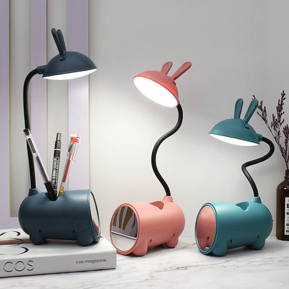 Cartoon Kreative Kaninchen LED Touch USB Stifthalter Schreibtischlampe