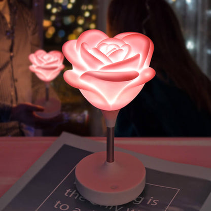 Kreative romantische rosa USB wiederaufladbare Touch-LED Nachtlicht Tischlampe