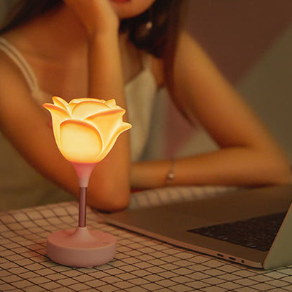 Moderne Kreative Rose Kunststoff USB Wiederaufladbare Nachttischlampe