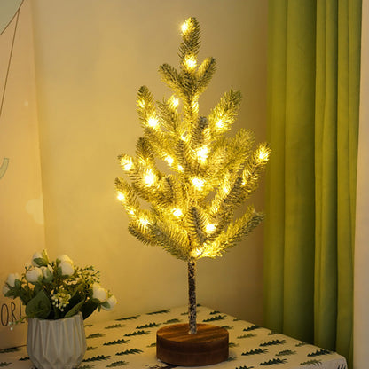 Moderne Art Deco Kiefernnadelbaum PVC LED Tischlampe für das Schlafzimmer