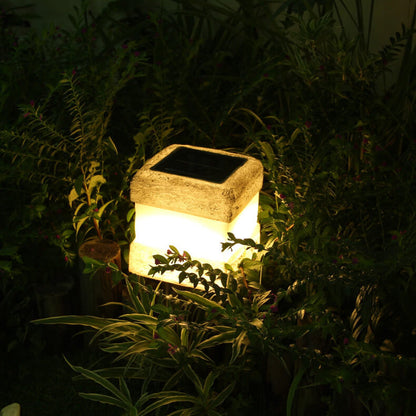 Solar Wasserdichte Simulation Stein Design LED Außen Garten Dekorative Lampe