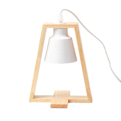 Japanischer minimalistische Holz Eisen Schirm Duftkerze 1-Licht schmelzende Wachs Tischlampe