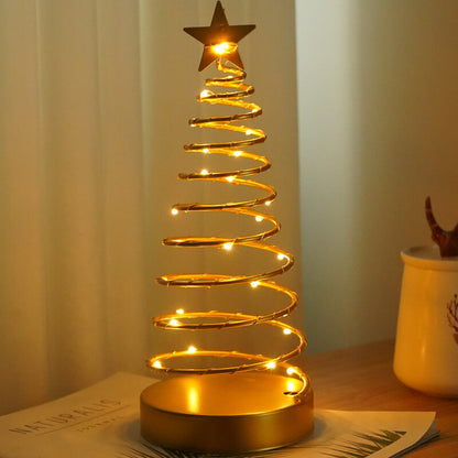 Moderne kreative Spiralstern Weihnachtsdekorative Nachtlicht Tischlampe