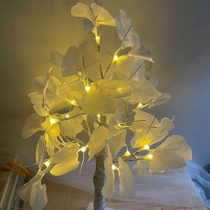 Weihnachts beleuchteter Ginkgo Baum Simulationsbaum Licht Batterie USB Dekoration Tischlampe