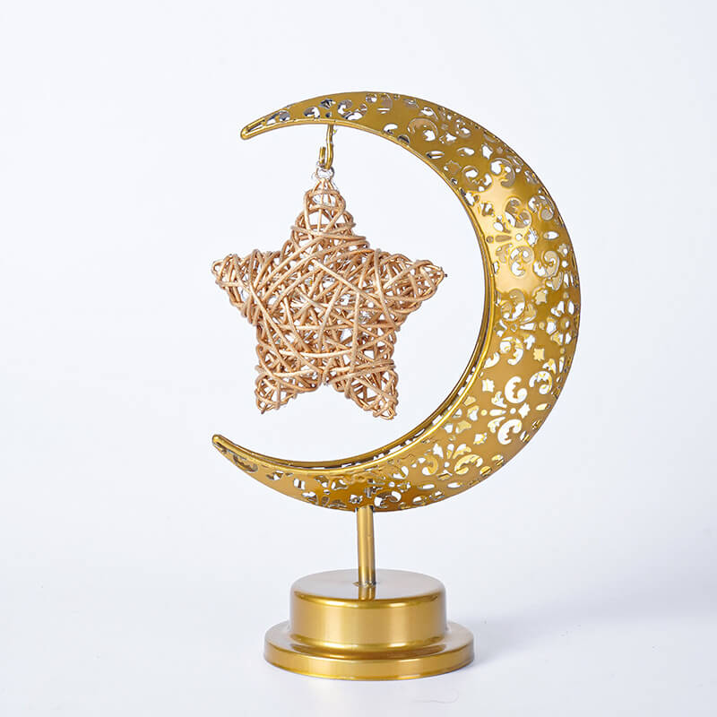 Muslim Festival Iron Moon Light Orb LED Dekorative Tischlampe