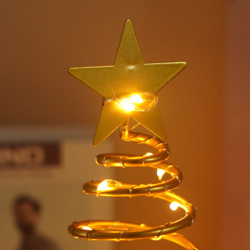 Moderne kreative Spiralstern Weihnachtsdekorative Nachtlicht Tischlampe