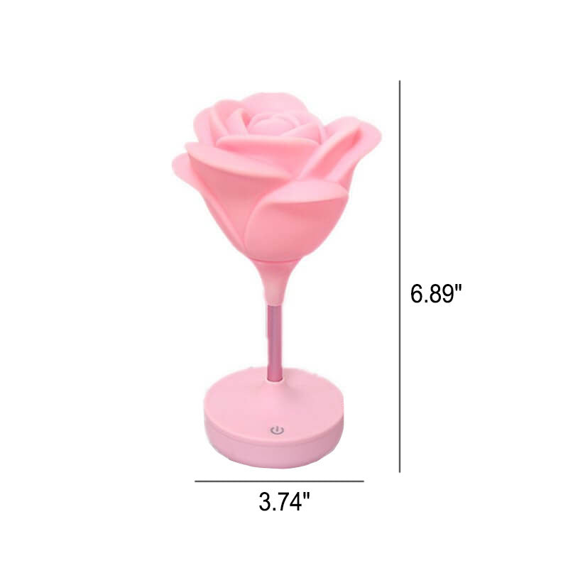 Kreative romantische rosa USB wiederaufladbare Touch-LED Nachtlicht Tischlampe