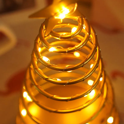 Moderne kreative Spiralstern Weihnachtsdekorative Nachtlicht Tischlampe