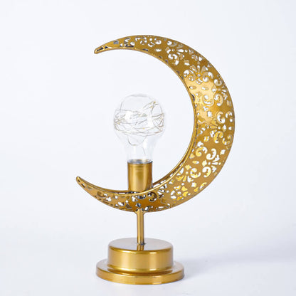 Muslim Festival Iron Moon Light Orb LED Dekorative Tischlampe