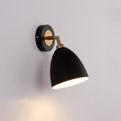 Nordic Einfach Eisen Traditionelle Form Schirm 1-Licht Wand Sconce Lampe