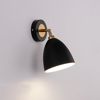 Nordic Einfach Eisen Traditionelle Form Schirm 1-Licht Wand Sconce Lampe