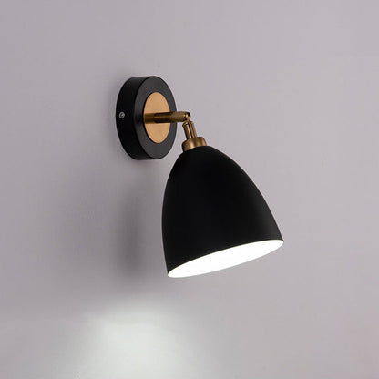 Nordic Einfach Eisen Traditionelle Form Schirm 1-Licht Wand Sconce Lampe