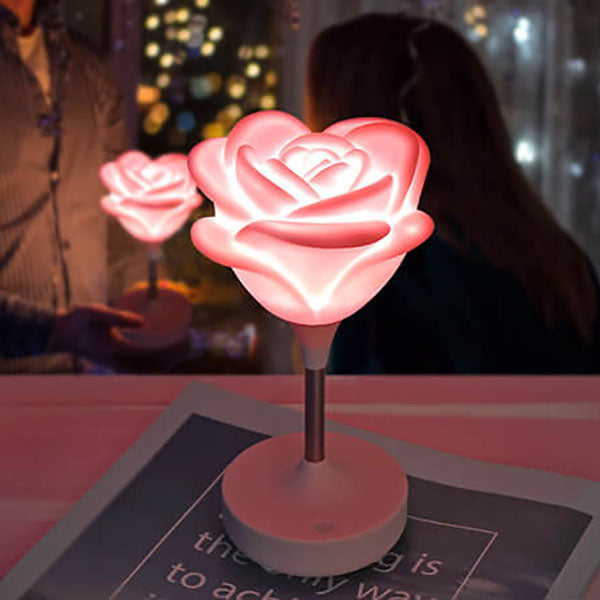 Kreative romantische rosa USB wiederaufladbare Touch-LED Nachtlicht Tischlampe