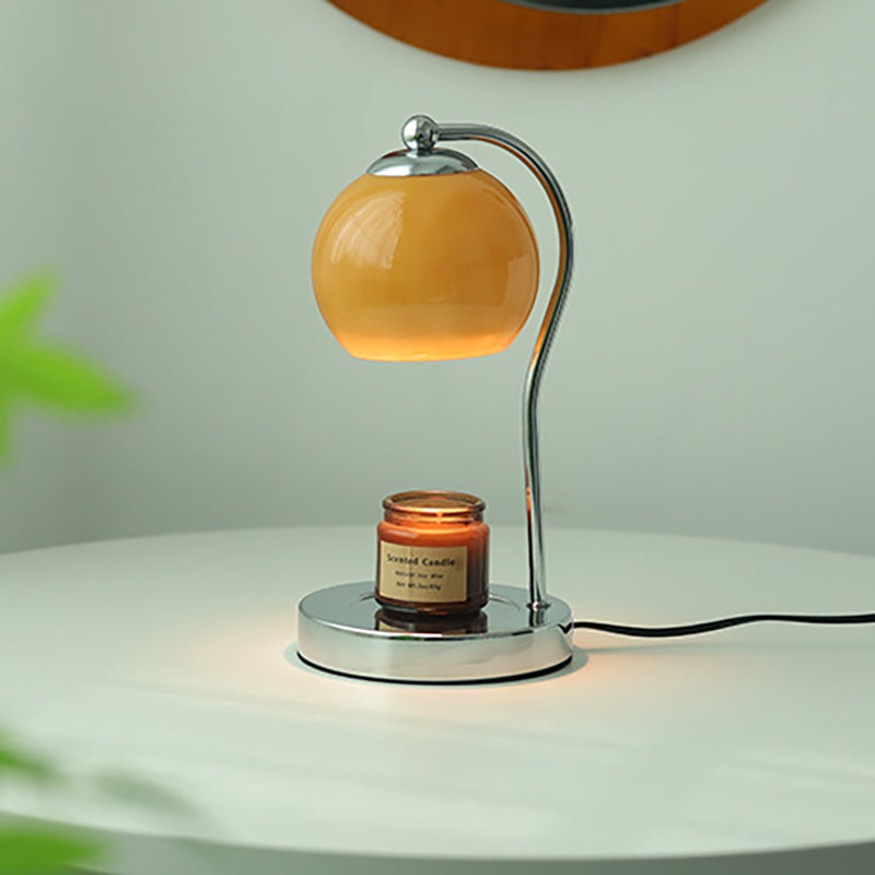 Moderne Minimalistische Orb Eisen Glas 1-Licht Schmelz Wachs Tischlampe Für Schlafzimmer