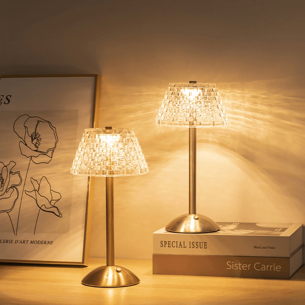 AuraGlow Tischlampe - Wiederaufladbare LED-Lampe mit Dimmfunktion