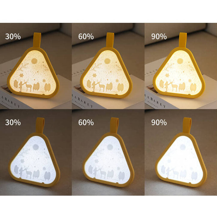 Kreative Dreieck Sieben Farben Atmosphärische LED Nachtlicht Tischlampe