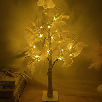 Weihnachts beleuchteter Ginkgo Baum Simulationsbaum Licht Batterie USB Dekoration Tischlampe