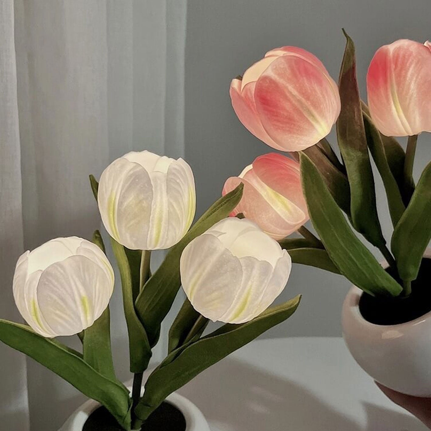 Tulpen Nachtlicht Simulierte Blumenstrauß Dekorative Ambient LED Tischlampe