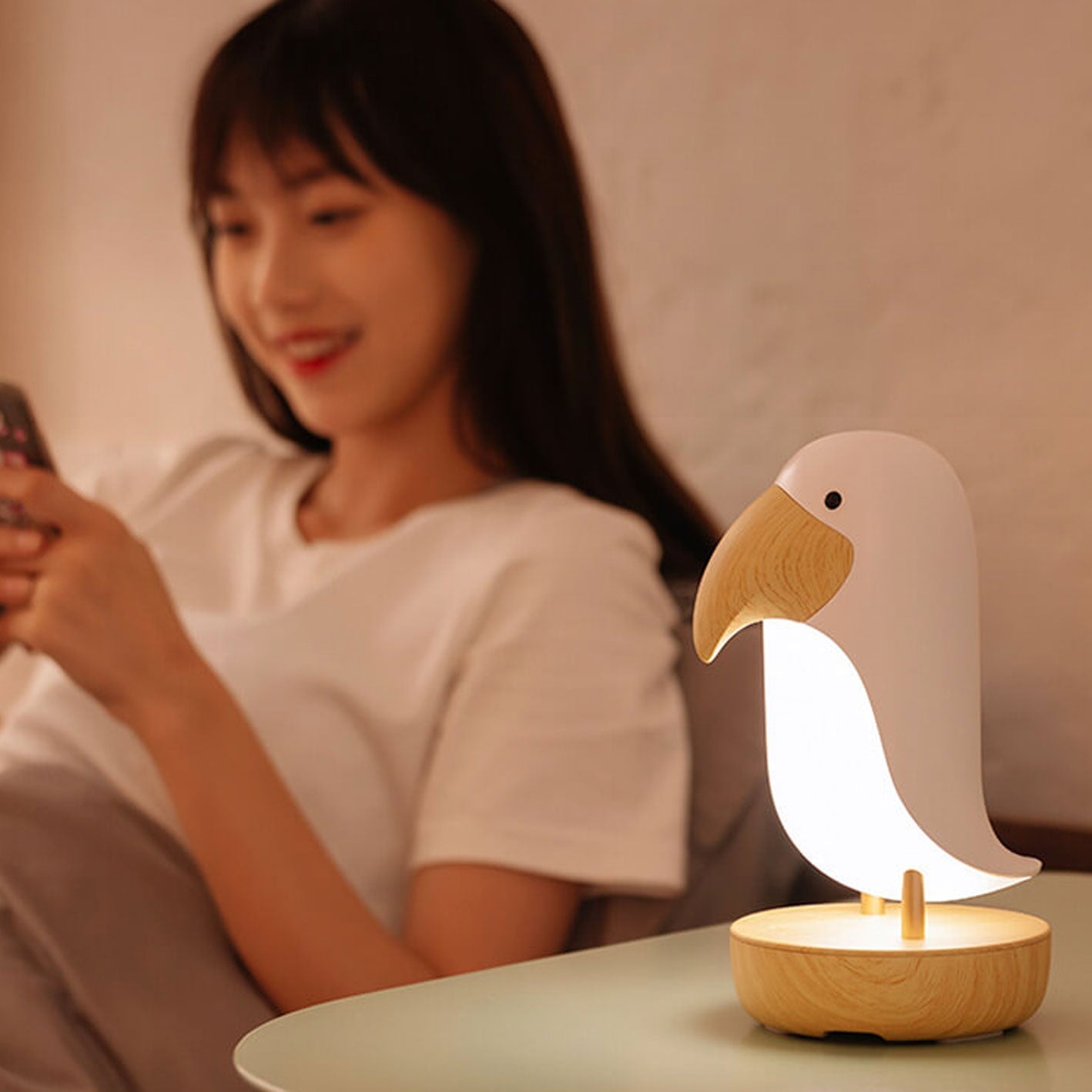 Creative Bird USB Wiederaufladbare Bluetooth Nachtlicht Tischlampe