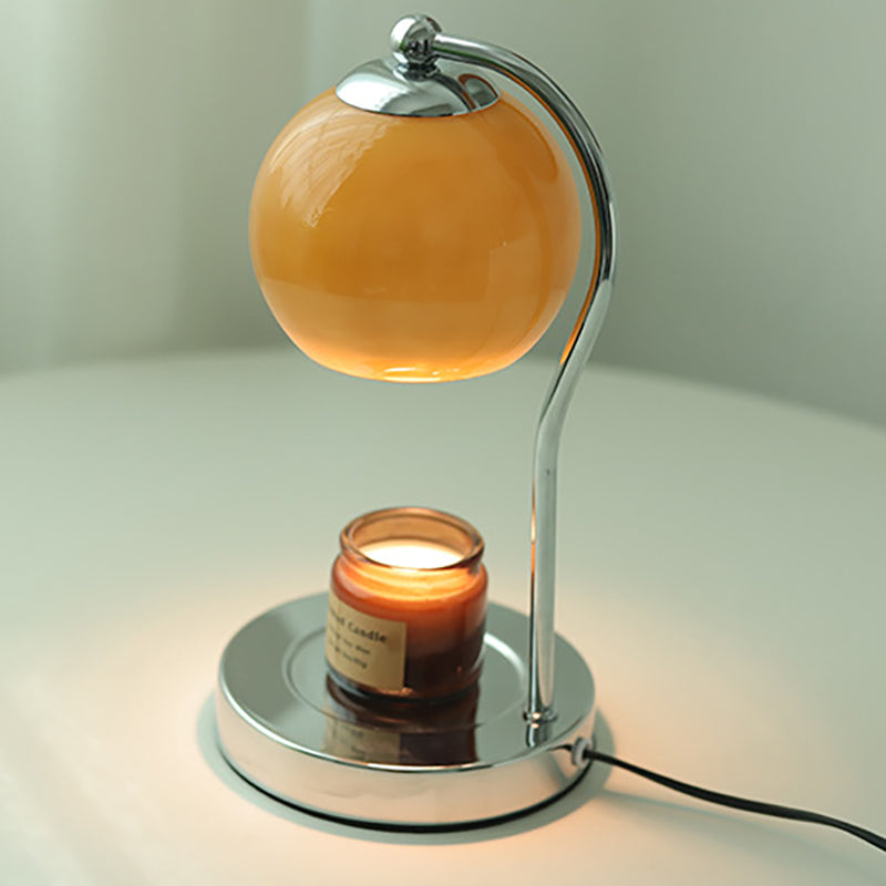 Moderne Minimalistische Orb Eisen Glas 1-Licht Schmelz Wachs Tischlampe Für Schlafzimmer