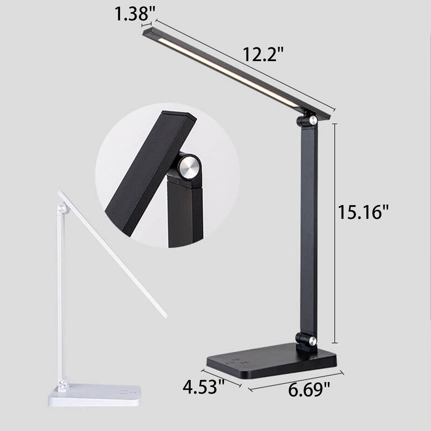 Kreative faltbare Touch-Dimmung Aluminium LED Schreibtischlampe