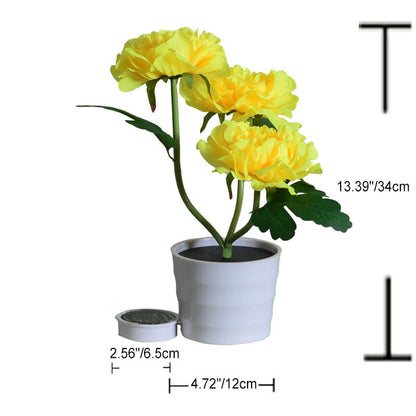 Outdoor Solar-Simulation-Päonie-Blumen-Bonsai-Dekoration LED-Tischlampe