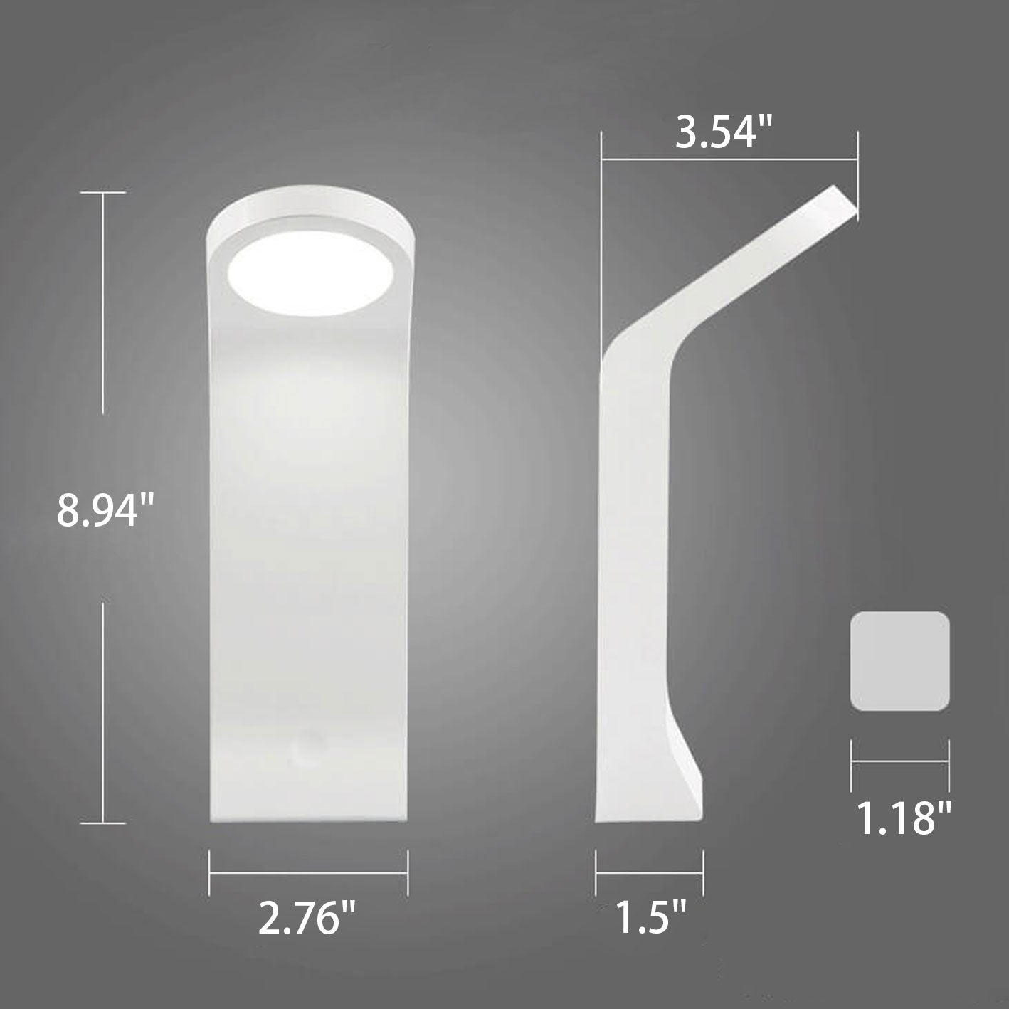 Kreative gebogene Form Induktions-USB-Lade-Schreibtischlampe