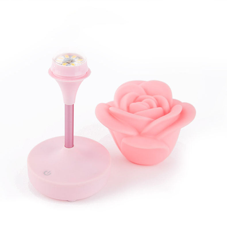 Moderne Kreative Rose Kunststoff USB Wiederaufladbare Nachttischlampe